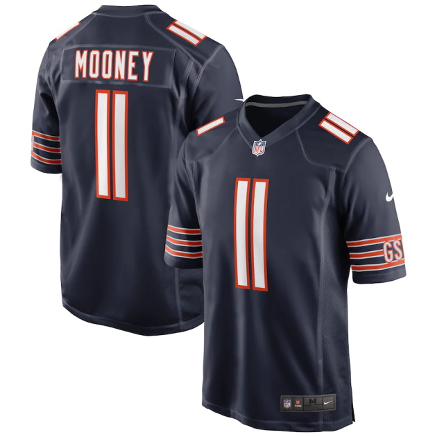 mens nike darnell mooney navy chicago bears game jersey